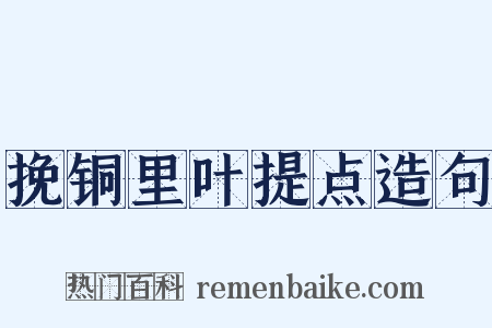 挽铜里叶提点造句是什么意思的图片